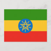 vlag van Ethiopië Briefkaart (Voorkant)