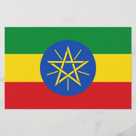 vlag van Ethiopië Briefpapier (Voorkant)