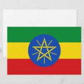 vlag van Ethiopië Briefpapier (Voorkant / Achterkant)