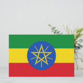 vlag van Ethiopië Briefpapier (Staand voorkant)