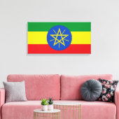 vlag van Ethiopië Canvas Afdruk (Insitu (Woonkamer))