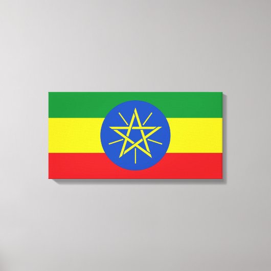 vlag van Ethiopië Canvas Afdruk (Voorkant)