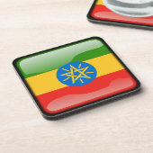 vlag van Ethiopië Drankjes Onderzetter (Linkerzijde)