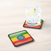 vlag van Ethiopië Drankjes Onderzetter (Rechterzijde)