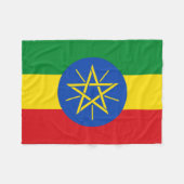 Vlag van Ethiopië Fleece Deken (Voorkant (Horizontaal))