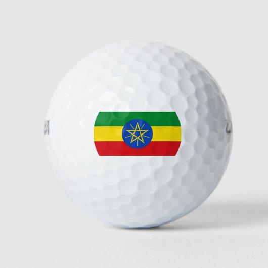 vlag van Ethiopië Golfballen (Voorkant)