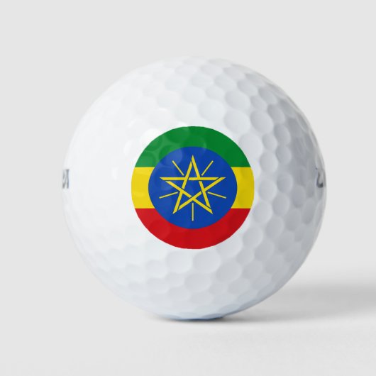 Vlag van Ethiopië Golfballen (Voorkant)