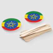 Vlag van Ethiopië Handwaaier (Niet-gemonteerd)
