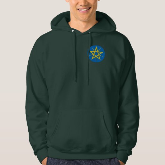 vlag van Ethiopië Hoodie (Voorkant)