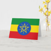 vlag van Ethiopië Kaart (Gele Bloem)
