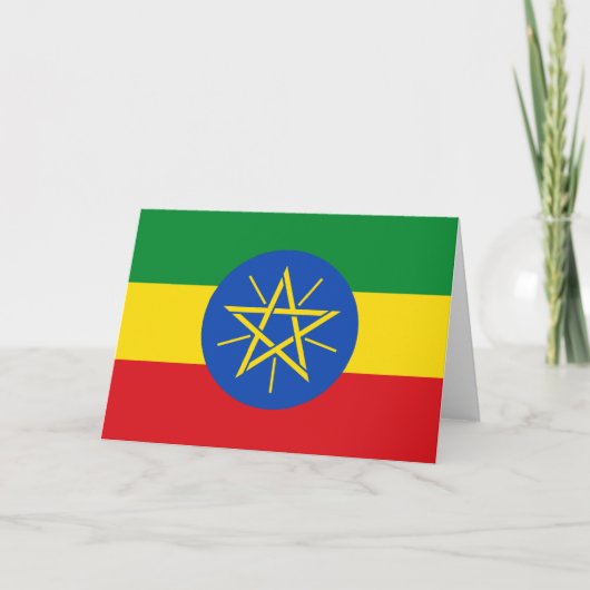 vlag van Ethiopië Kaart (Voorkant)