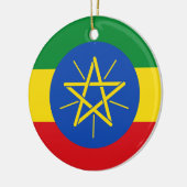 vlag van Ethiopië Keramisch Ornament (Links)