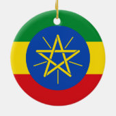vlag van Ethiopië Keramisch Ornament (Achterkant)