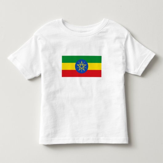 Vlag van Ethiopië Kinder Shirts (Voorkant)