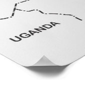 vlag van ethiopië - landenkaart poster (Hoek)