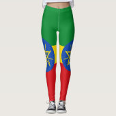 Vlag van Ethiopië Leggings (Voorkant)