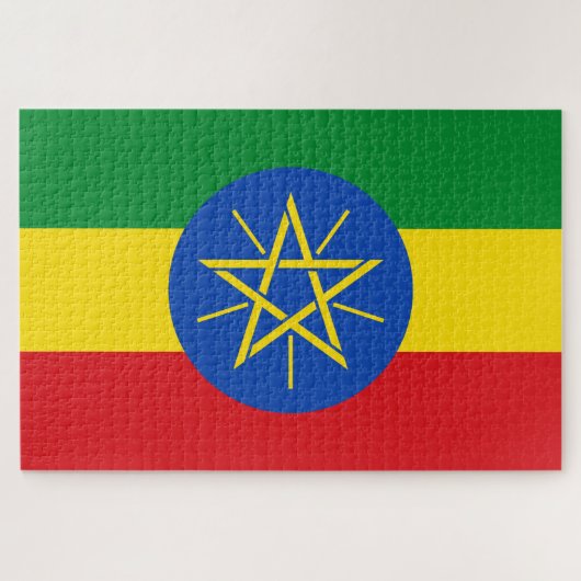 vlag van Ethiopië Legpuzzel (Horizontaal)