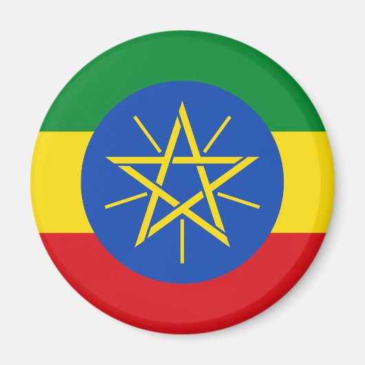 Vlag van Ethiopië Magneet (Voorkant)