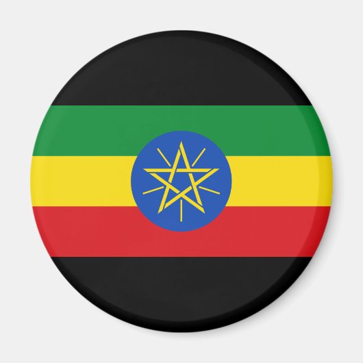 vlag van Ethiopië Magneet (Voorkant)