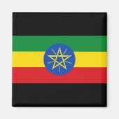 vlag van Ethiopië Magneet (Voorkant)