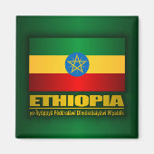 vlag van Ethiopië Magneet (Voorkant)