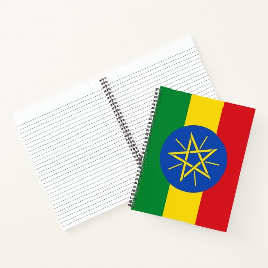 vlag van Ethiopië Notitieboek (Binnen)