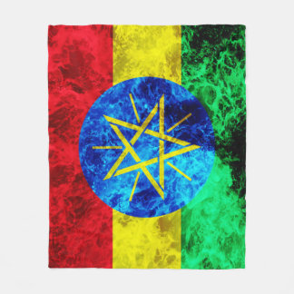 vlag van Ethiopië - Ocean Waves Fleece Deken