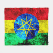 vlag van Ethiopië - Ocean Waves Fleece Deken (Voorkant (Horizontaal))