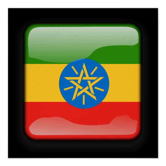 vlag van Ethiopië Perfect Poster (Voorkant)