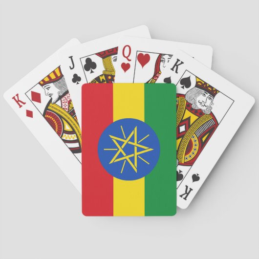 Vlag van Ethiopië Pokerkaarten (Achterkant)