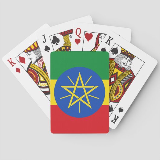 Vlag van Ethiopië Pokerkaarten (Achterkant)