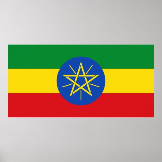 Vlag van Ethiopië Poster (Voorkant)