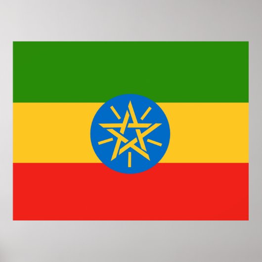 vlag van Ethiopië Poster (Voorkant)