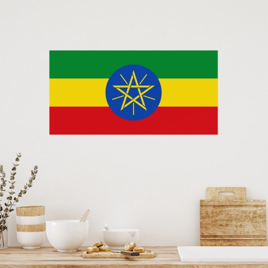vlag van Ethiopië Poster (Keuken)