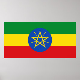 vlag van Ethiopië Poster