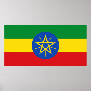 vlag van Ethiopië Poster