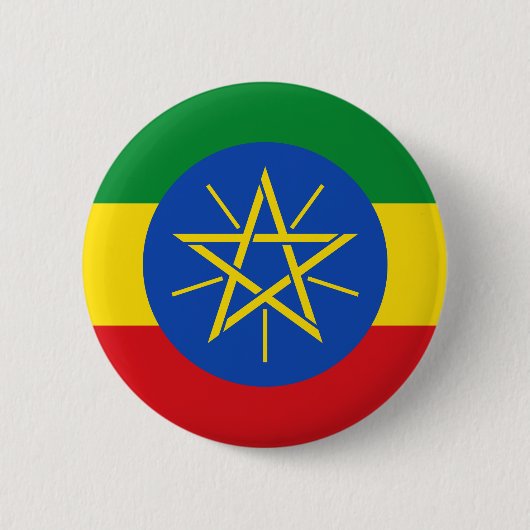 Vlag van Ethiopië Ronde Button 5,7 Cm (Voorkant)