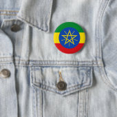 Vlag van Ethiopië Ronde Button 5,7 Cm (In situ)