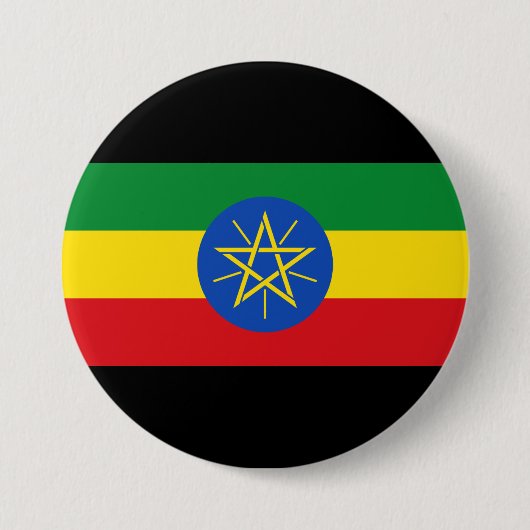 vlag van Ethiopië Ronde Button 7,6 Cm (Voorkant)