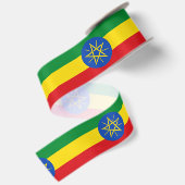 vlag van Ethiopië Satijnen Lint (Achterkant)