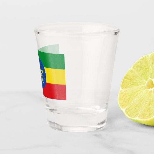 vlag van Ethiopië Shot Glas (Rechts)