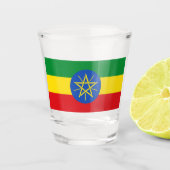 vlag van Ethiopië Shot Glas (Voorkant)