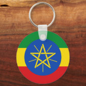 vlag van Ethiopië Sleutelhanger (Voorkant)