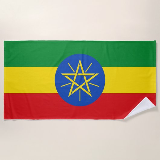 Vlag van Ethiopië Strandlaken (Voorkant)