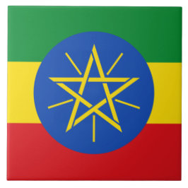 vlag van Ethiopië Tegeltje