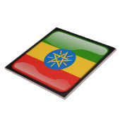 vlag van Ethiopië Tegeltje (Zijkant)