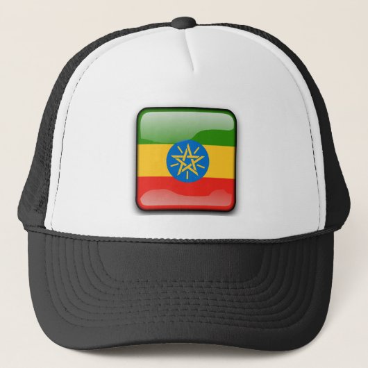 vlag van Ethiopië Trucker Pet (Voorkant)