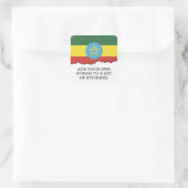 vlag van Ethiopië Vierkante Sticker (Tas)