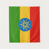 vlag van Ethiopië Wandkleed (Voorkant)