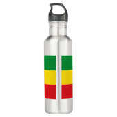 vlag van Ethiopië Waterfles (Achterkant)